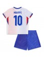Frankrike Kylian Mbappe #10 Replika Borta Kläder Barn EM 2024 Kortärmad (+ byxor)